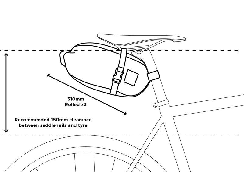 Restrap Saddle Pack size guide measurements