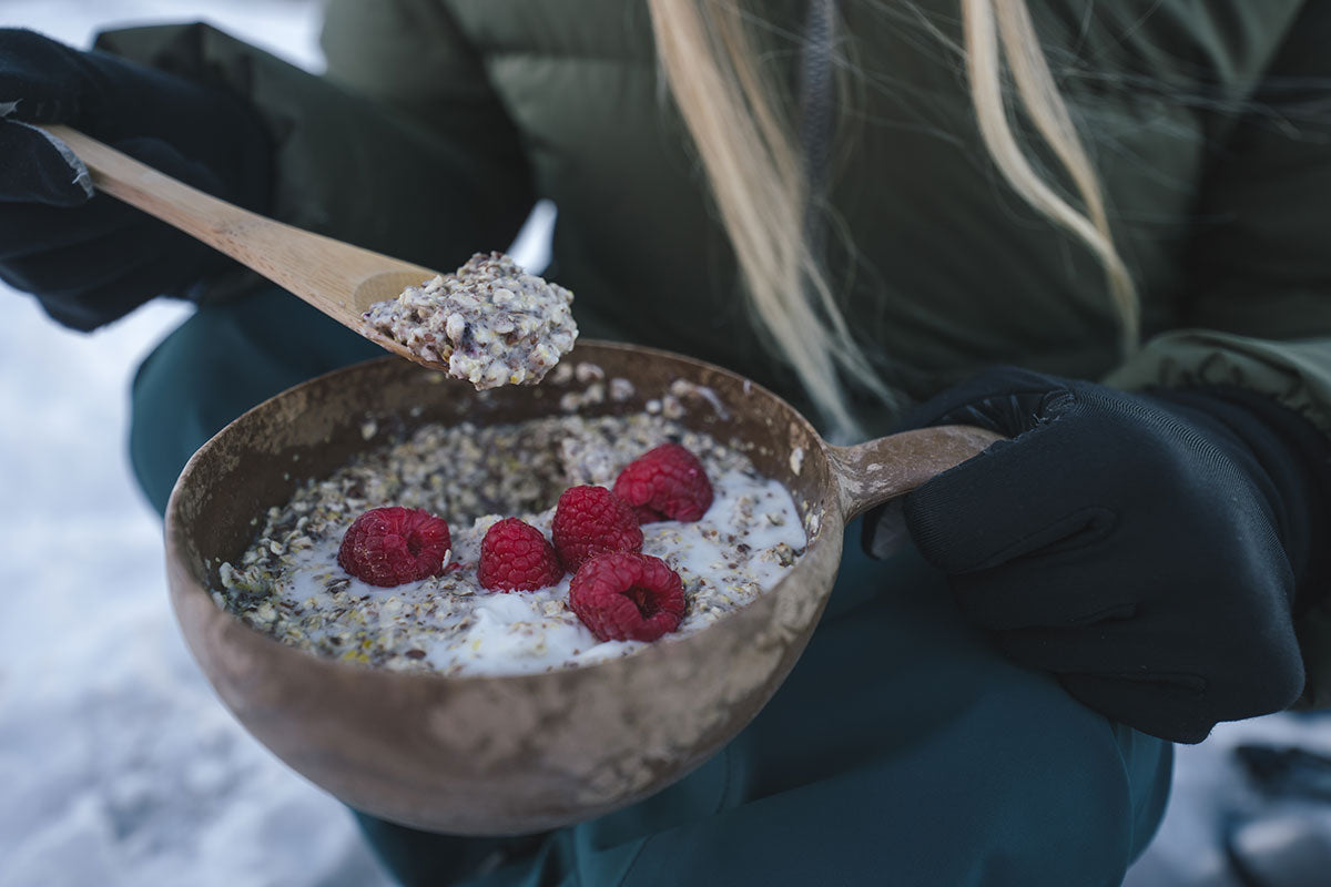 Oatmeal, skyr and raspberry