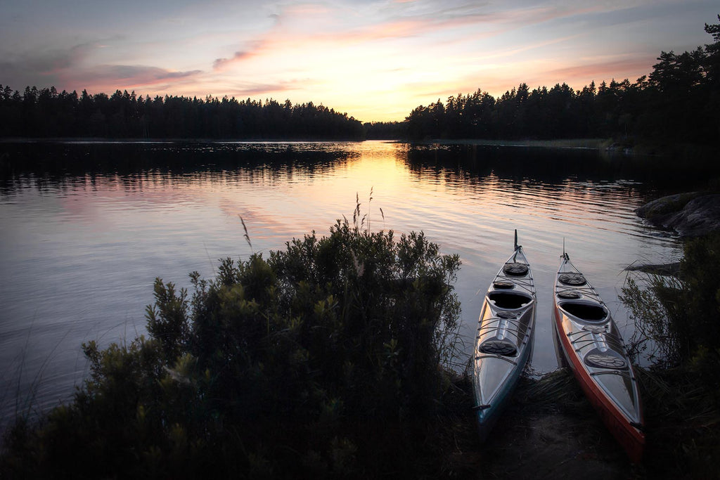 Sunset over a Swedish lake