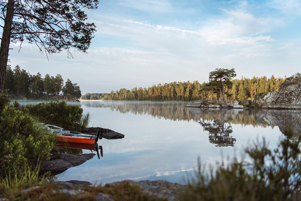 Tranquil waters of a Swedish lake