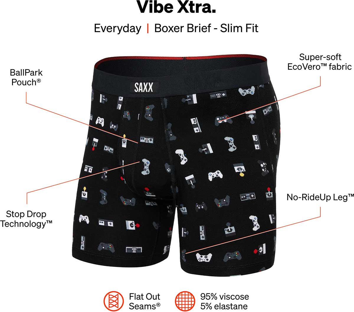 SAXX Vibe Xtra Boxer Brief Fly overview