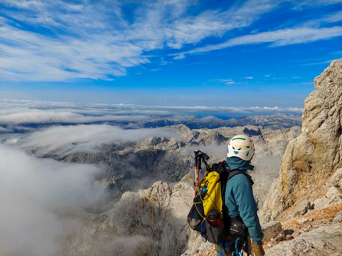 View from the Triglav summit ridge