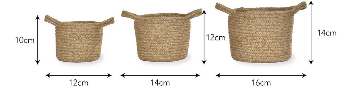 Garden Trading Jute Woven Plant Pots | Set of 3 Overview