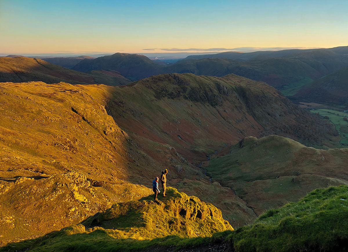 Watching the sunrise after a long and cold night in the Lake District