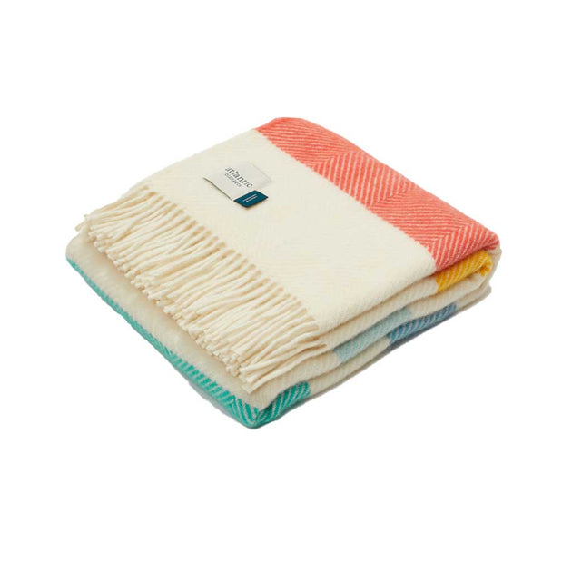 Seaside Stripe Wool Blanket Atlantic Blankets Blankets