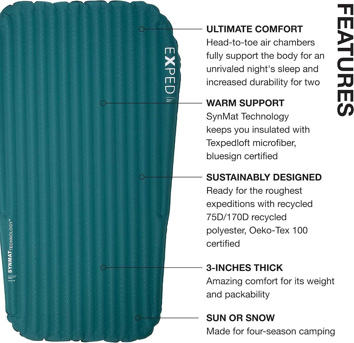 Exped Dura 5R Duo features overview