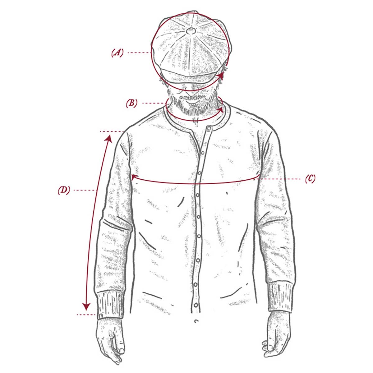 &SONS Weston Field Jacket Size Guide