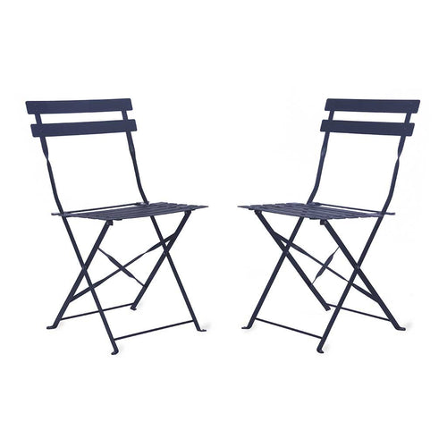 Rive Droite Bistro Chairs | Set of 2 Garden Trading BCIK01 Outdoor Dining Chairs One Size / Ink