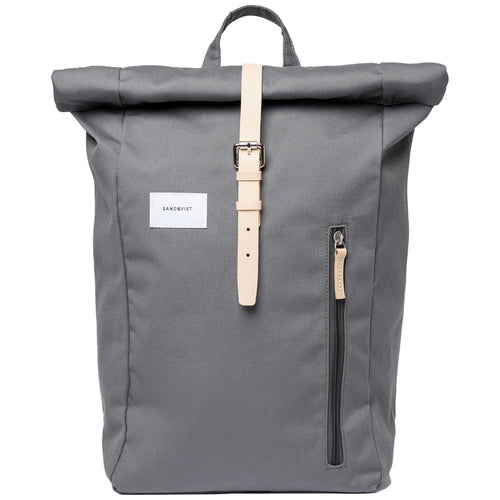 Dante Sandqvist SQA2368 Backpacks 21L / Stone Grey with Natural Leather