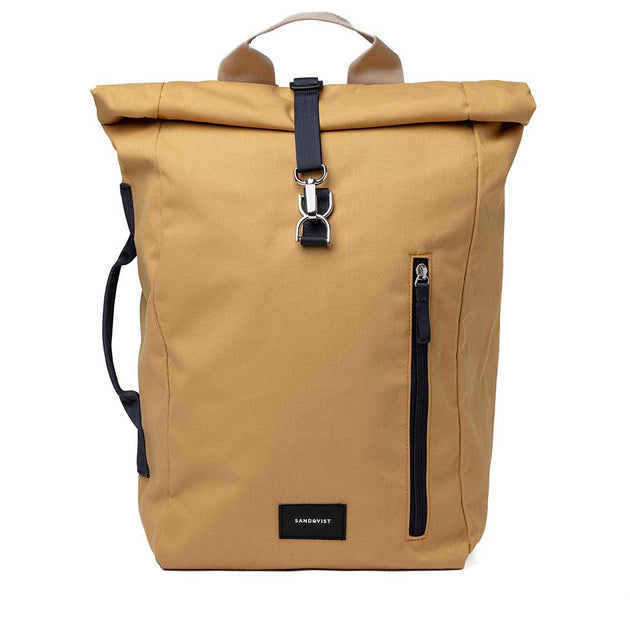 Dante Vegan Sandqvist SQA2374 Backpacks 16L / Honey Yellow/Blue Webbing