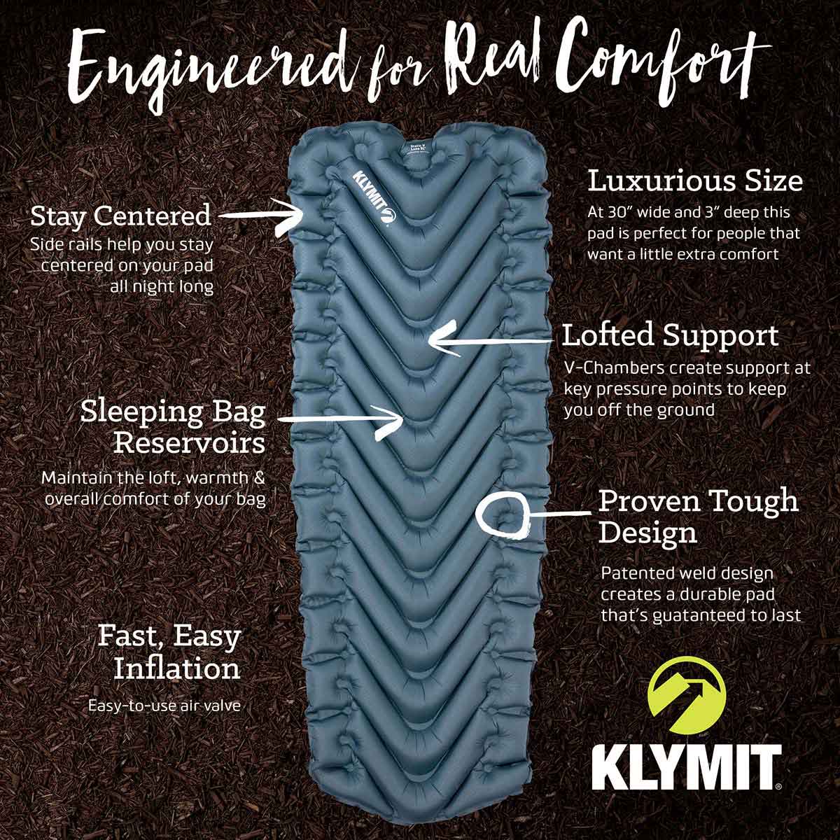 klymit static v luxe sl blue overview