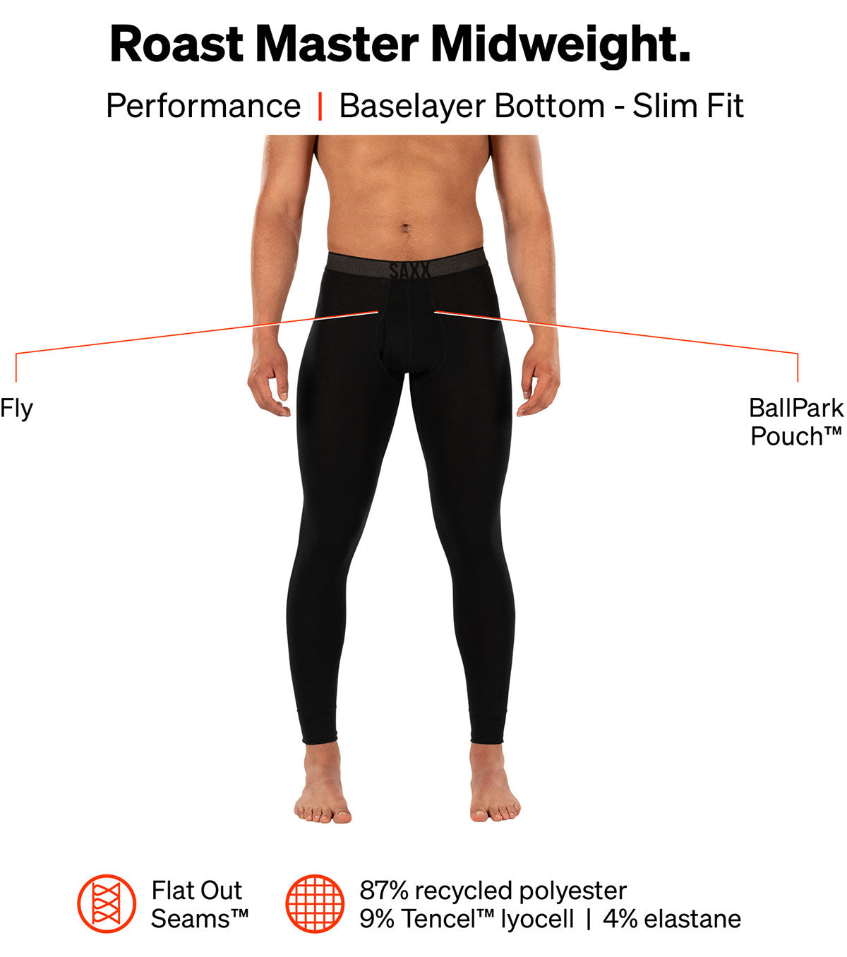 SAXX Roast Master Mid-Weight Tights | Men's Overview