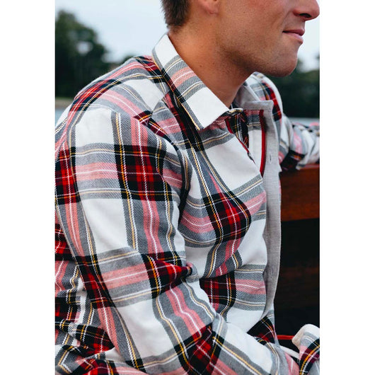 Amundsen | Skauen Field Shirt | Mens Overshirt | Chequered Navy