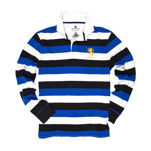 Addison 1871 Rugby Shirt Black & Blue 1871 Shirts - Rugby Shirts