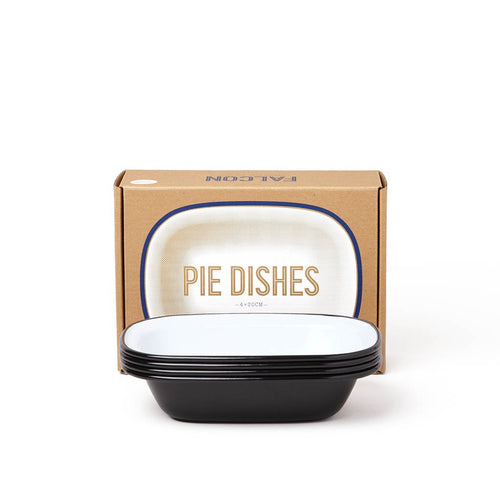 Pie Dishes (Set of 4) Falcon Enamelware FAL-DIS-BB-UK Pie Dishes (Set of 4) 20 cm / Coal Black