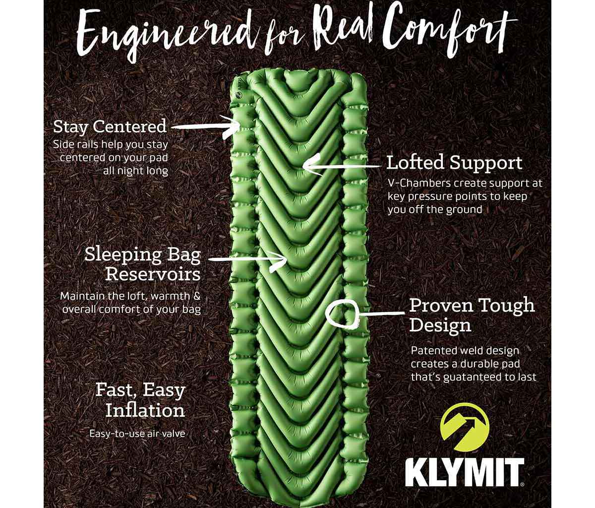 Klymit Static V Regular Camping Mat Camp Sleeping Mat Wildbounds