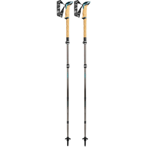 Cressida FX Carbon | Women's (Pair) Leki 65220671 Walking Poles 100-120cm / Brown Metallic/Mint