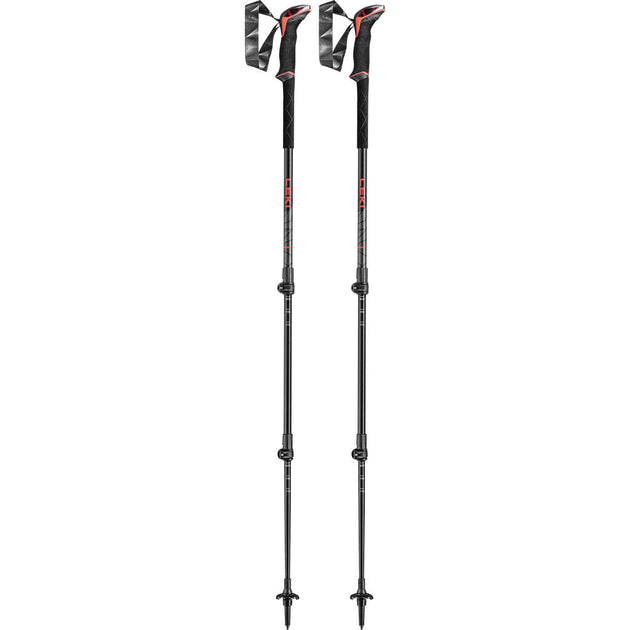 Makalu (Pair) Leki 65228491 Walking Poles 110-145cm / Bright Red/Black/Dark Anthracite