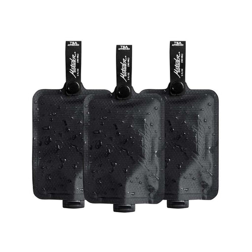 FlatPak Toiletry Bottle | 3-Pack Matador MATFPB3001B Washbags 90ml / Charcoal