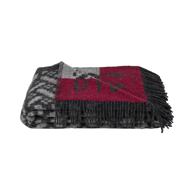 Futhark Wool Blanket Öjbro Vantfabrik OFUT05P130175 Blankets 130 x 220 cm / Black Multi