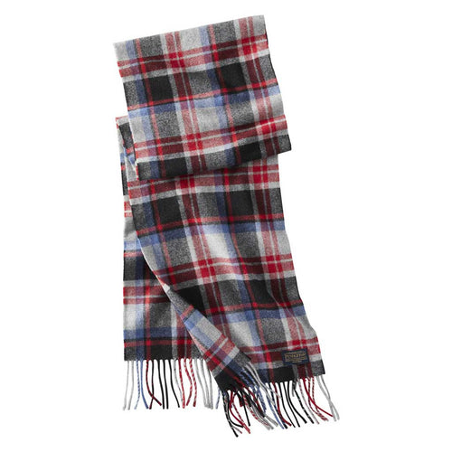 Plaid Scarf Pendleton GR629-54805 Scarves One Size / Grey/Red