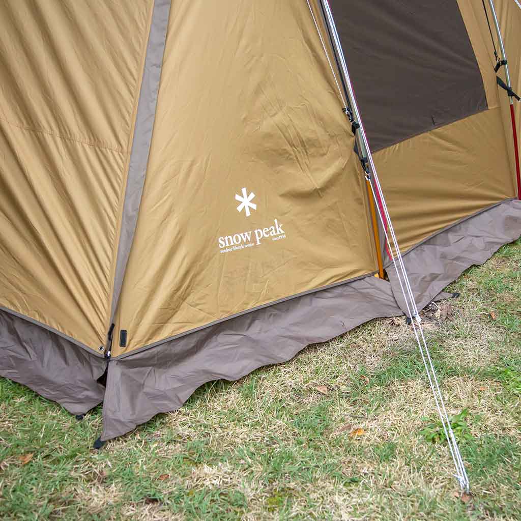 Snow Peak | Entry 2 Room Elfield Tent | Four Person Tent | Tan - WildBounds