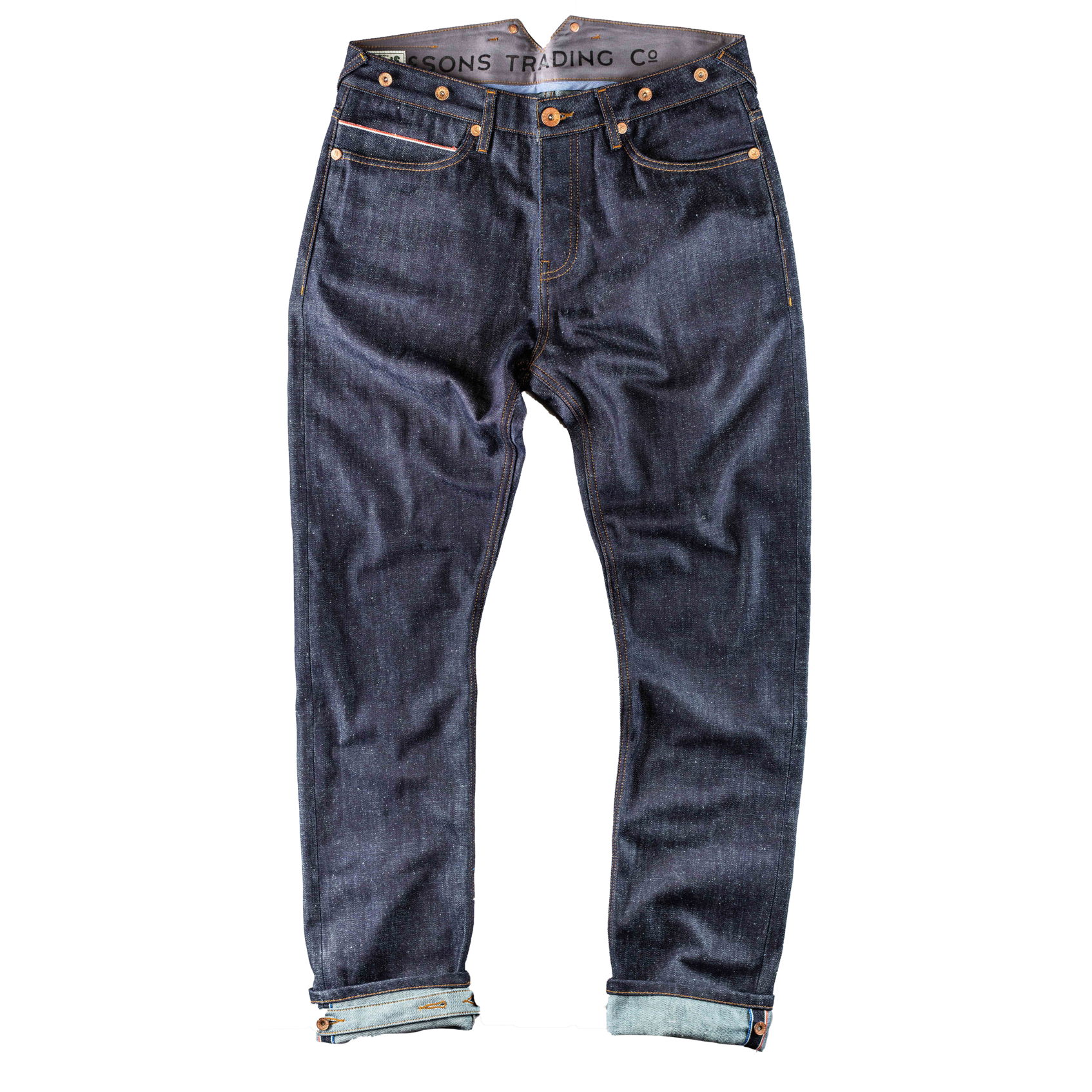 The New Frontier 14oz Selvedge Anti-bac Raw Jeans, &SONS