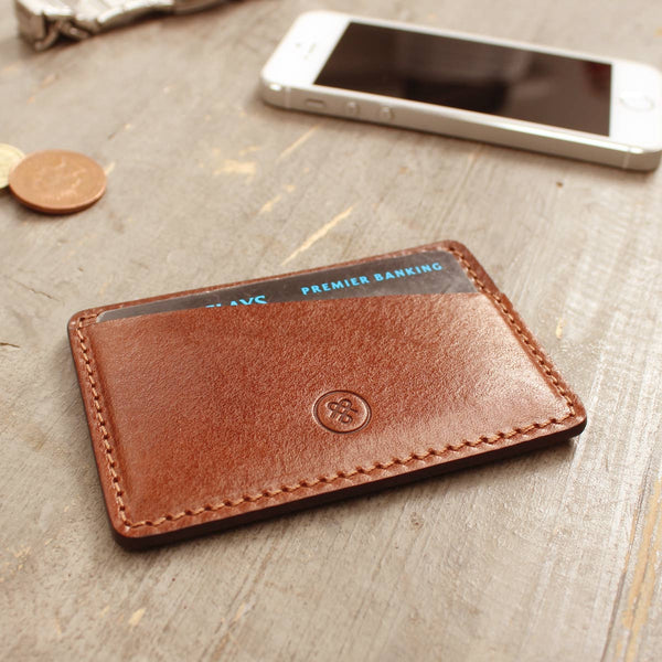 personalised leather business card holder