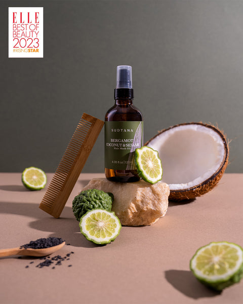 Bergamot, Coconut & Sesame Nourishing Hair Mask Oil for soft, shiny and beautiful hair