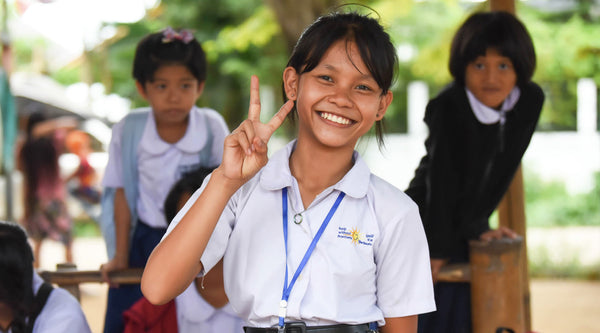 Female Thai student posing for the camera
