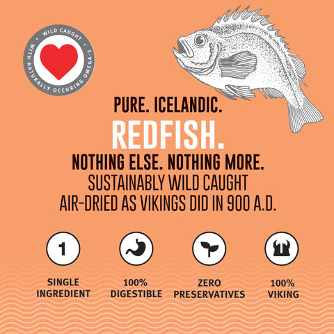 Icelandic+ Redfish Skin Rolls are sustainably wild-caught, 100% natural, and free of additives or preservatives.