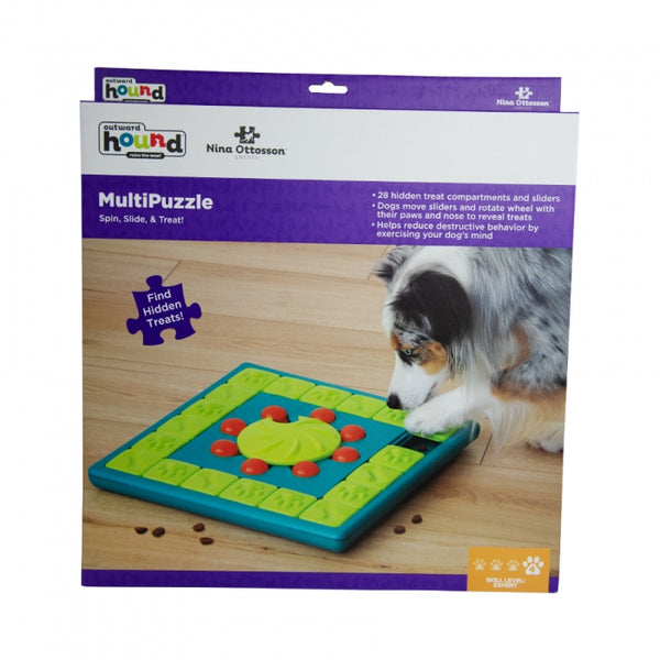 Nina Ottosson Topsy Treat Interactive Ball Puzzle & Treat Maze Dog Toy -  Level 1 - Pet Warehouse