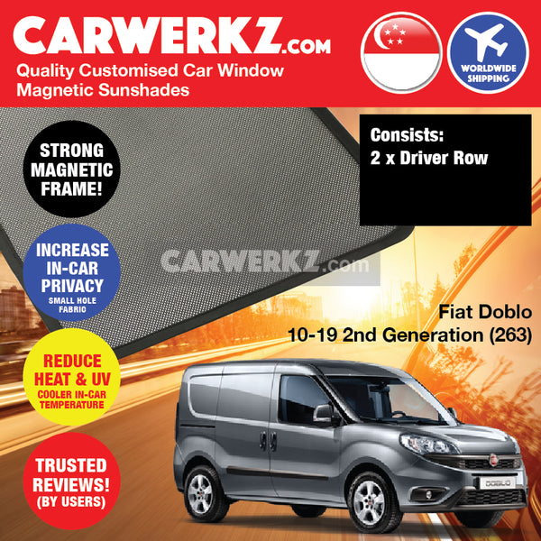 Fiat Doblo 10 19 2nd Gen 263 Commercial Van Magnetic Sunshades