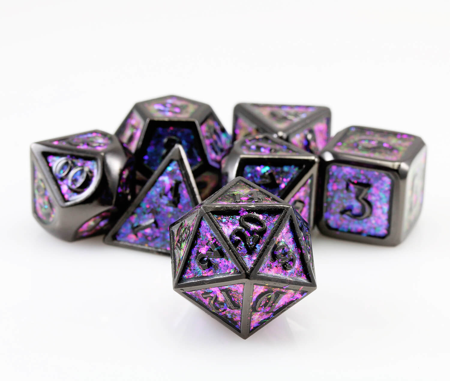 Enamel Dice (Prismatic Purple) | Metal RPG Role Playing Game Dice ...