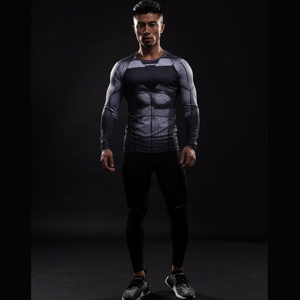 Dark Grey BATMAN Compression Shirt for Men (Long Sleeve) – ME SUPERHERO