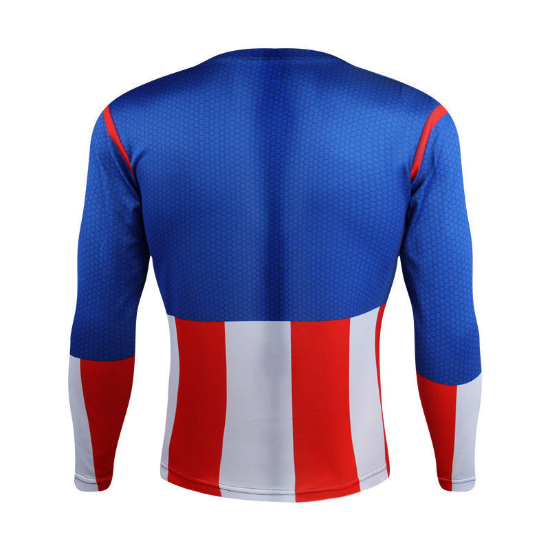 Captain America Compression Shirt For Men I Am Superhero 