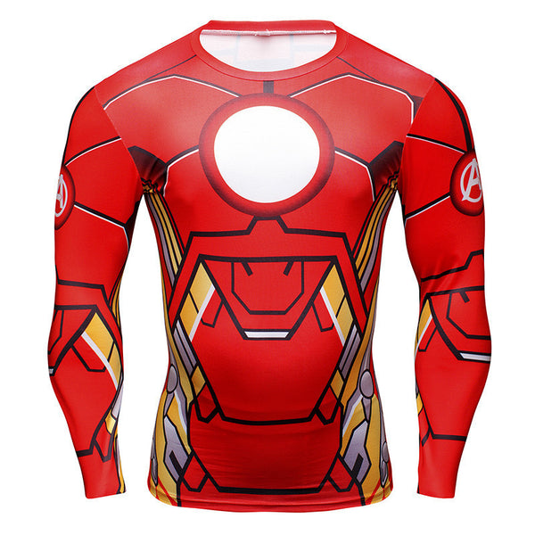 IRON MAN Compression Long Sleeve Shirt for Men – I AM SUPERHERO