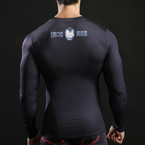 Long Sleeve IRON MAN Compression Shirt for Men – SUPERHERO