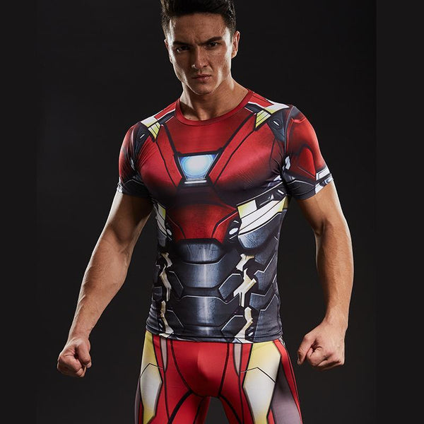 IRON MAN Compression exercise Shirt for Men – I AM SUPERHERO