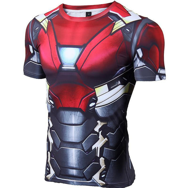 IRON MAN Compression exercise Shirt for Men – I AM SUPERHERO