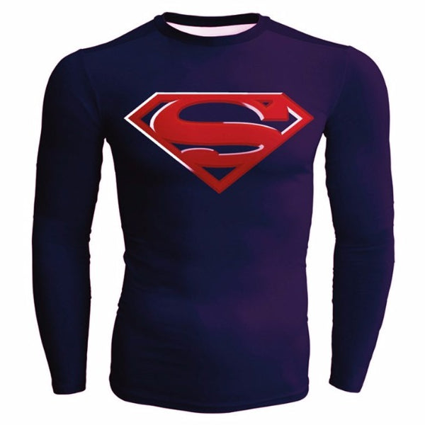 Men Long Sleeve SUPERMAN Compression Shirt – I AM SUPERHERO