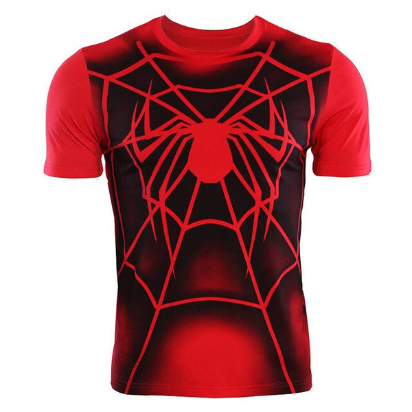 red spiderman t shirt