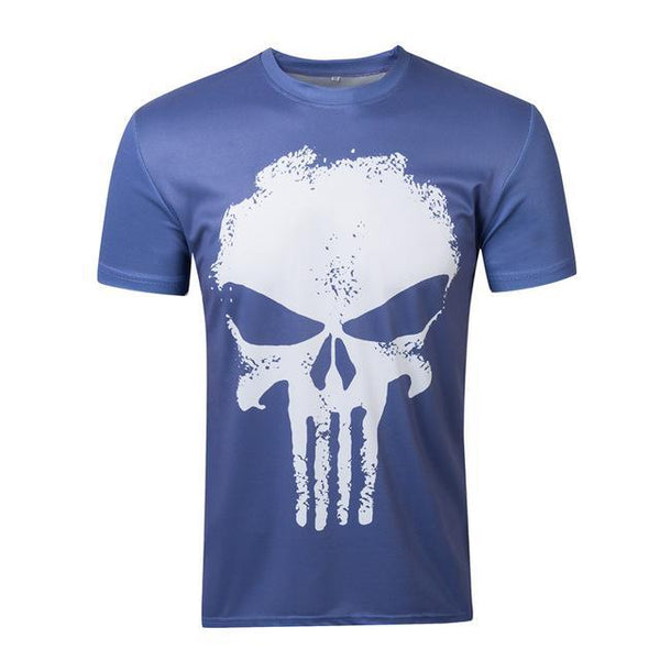 Short Sleeve PUNISHER T-Shirt for Men (Blue/White/Black) – I AM SUPERHERO