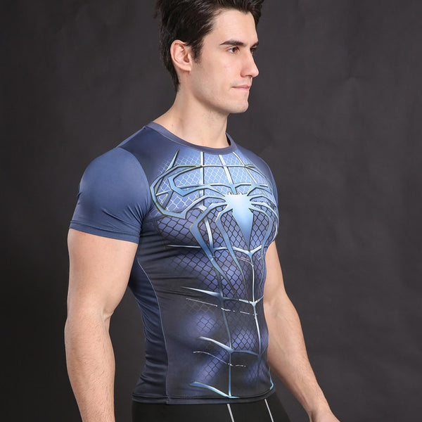 SPIDERMAN Blue Compression Shirt – I AM SUPERHERO