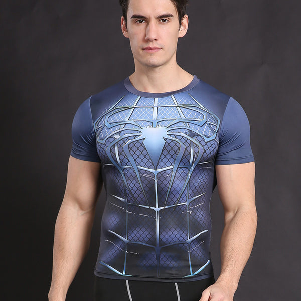 SPIDERMAN Blue Compression Shirt – I AM SUPERHERO