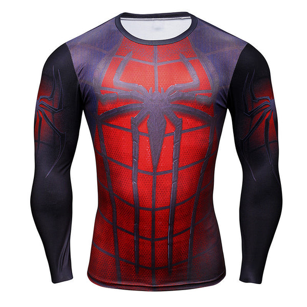 SPIDERMAN Red Long Sleeve Compression Shirt for Men – I AM SUPERHERO