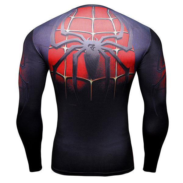 SPIDERMAN Red Long Sleeve Compression Shirt for Men – I AM SUPERHERO