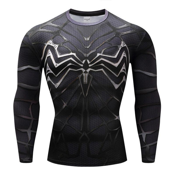 SPIDERMAN Compression Black Shirt for Men (Long Sleeve) – I AM SUPERHERO