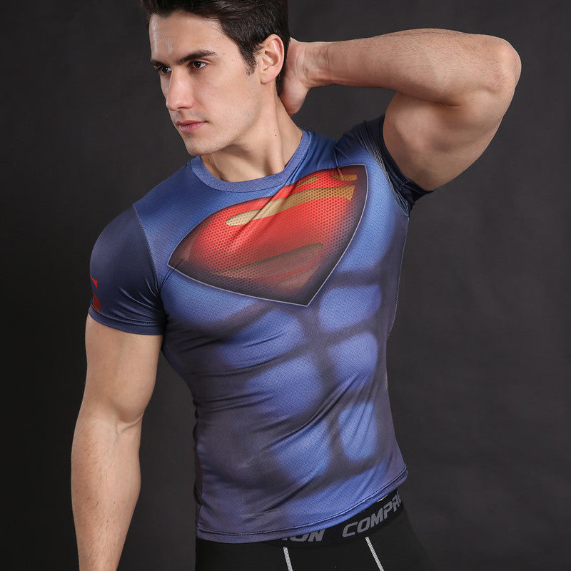 SUPERMAN Blue Compression Shirt – I AM SUPERHERO