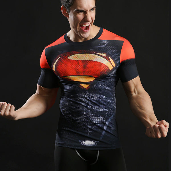 SUPERMAN Black Compression Shirt Men – I AM SUPERHERO